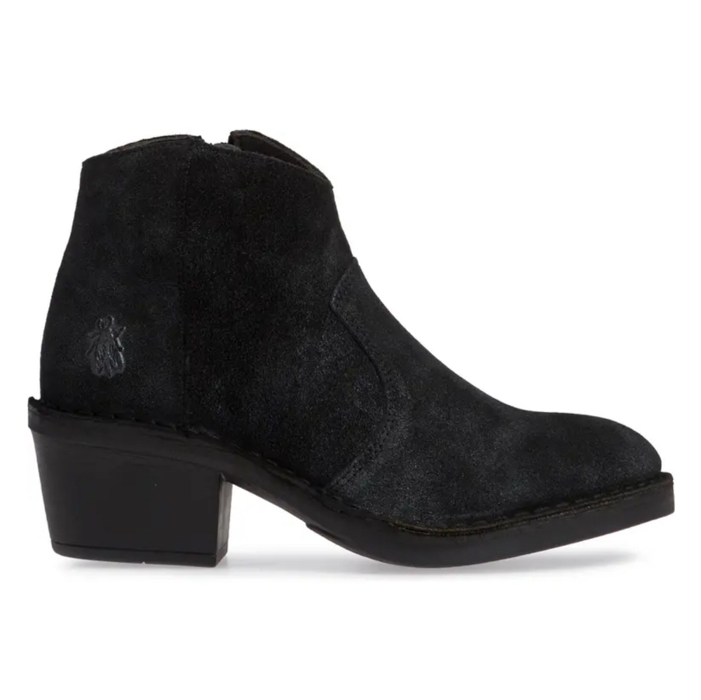 Western Chic Fly London Black Leather Booties - Picture 3 of 9